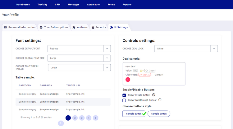 UI Settings - Customize Your User Interface