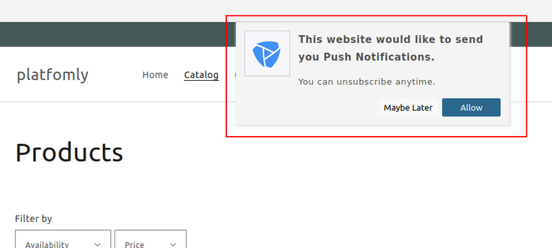 Shopify Push Notifications