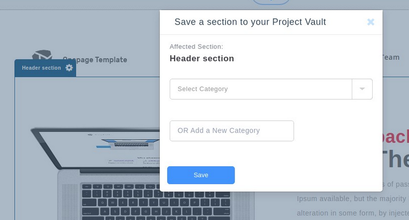 Saving & Cloning Sections