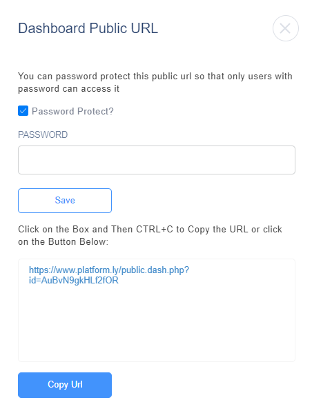 Dashboard Public URL